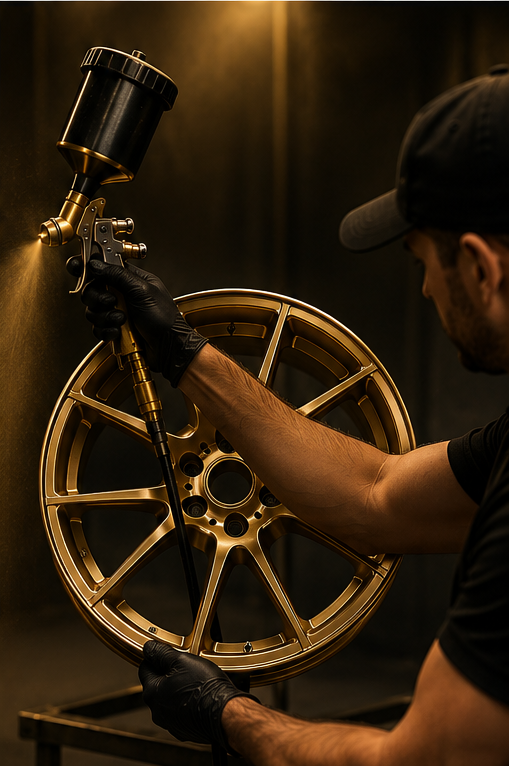 Custom wheel painting by Rim Craft